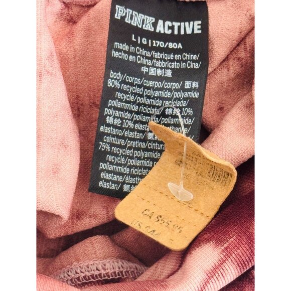 NWT Pink Active Tie-Dye Ribbed Leggings Size L - Picture 8 of 9